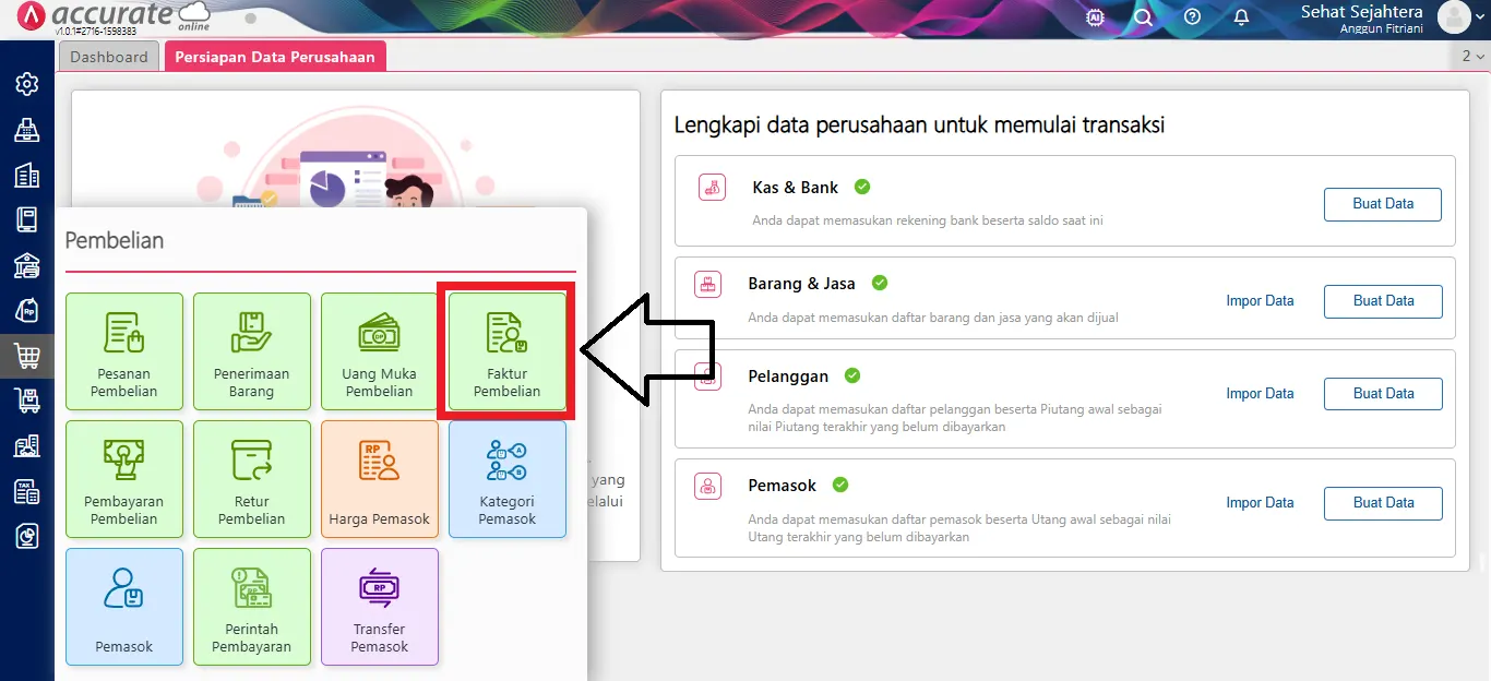 mencatat beban pembelian ke cost nilai persediaan